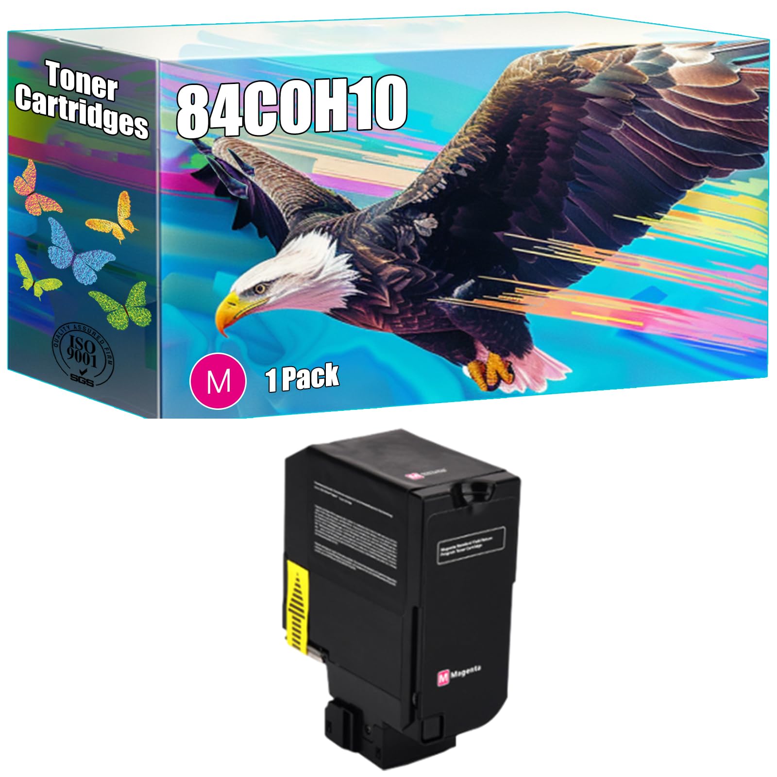 84C0H10 84C0H20 84C0H30 84C0H40 Toner Cartridges Compatible for Lexmark CX725de CX725dhe CX725dthe Printers, High Yield 26000 Pages, Bright Colors