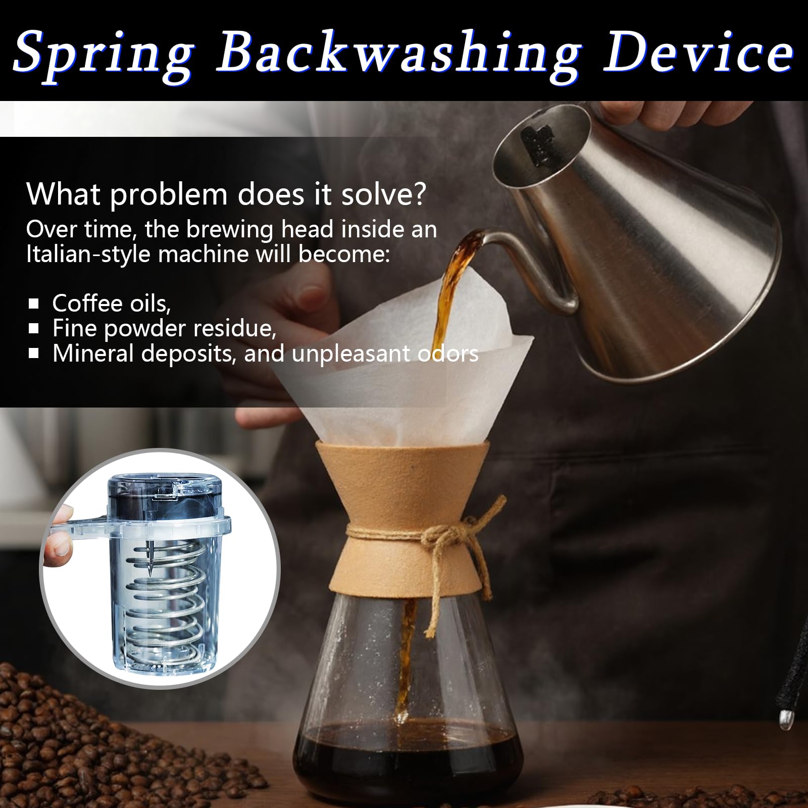 Kit De Limpieza Para Cafetera E61, Enjuague Por Reflujo Para La Limpieza Del Grupo De PreparacióN Con Grupo De PreparacióN EstáNdar De 58 Mm Herramientas Y Accesorios Para La Limpieza De Cafeteras
