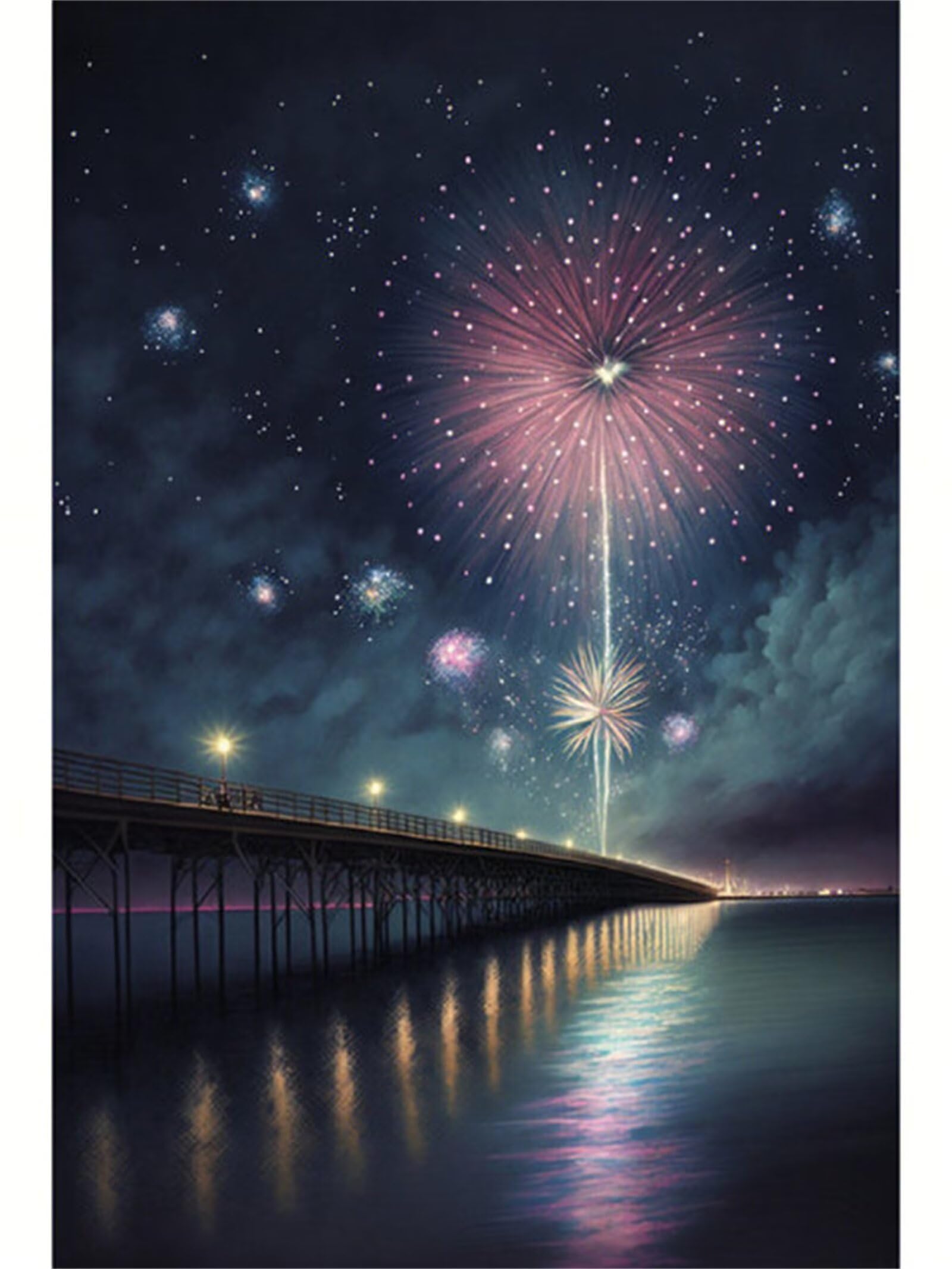 Amazon | 風景花火 ダイヤモンドアート キット 35x50cm 全面貼り付け