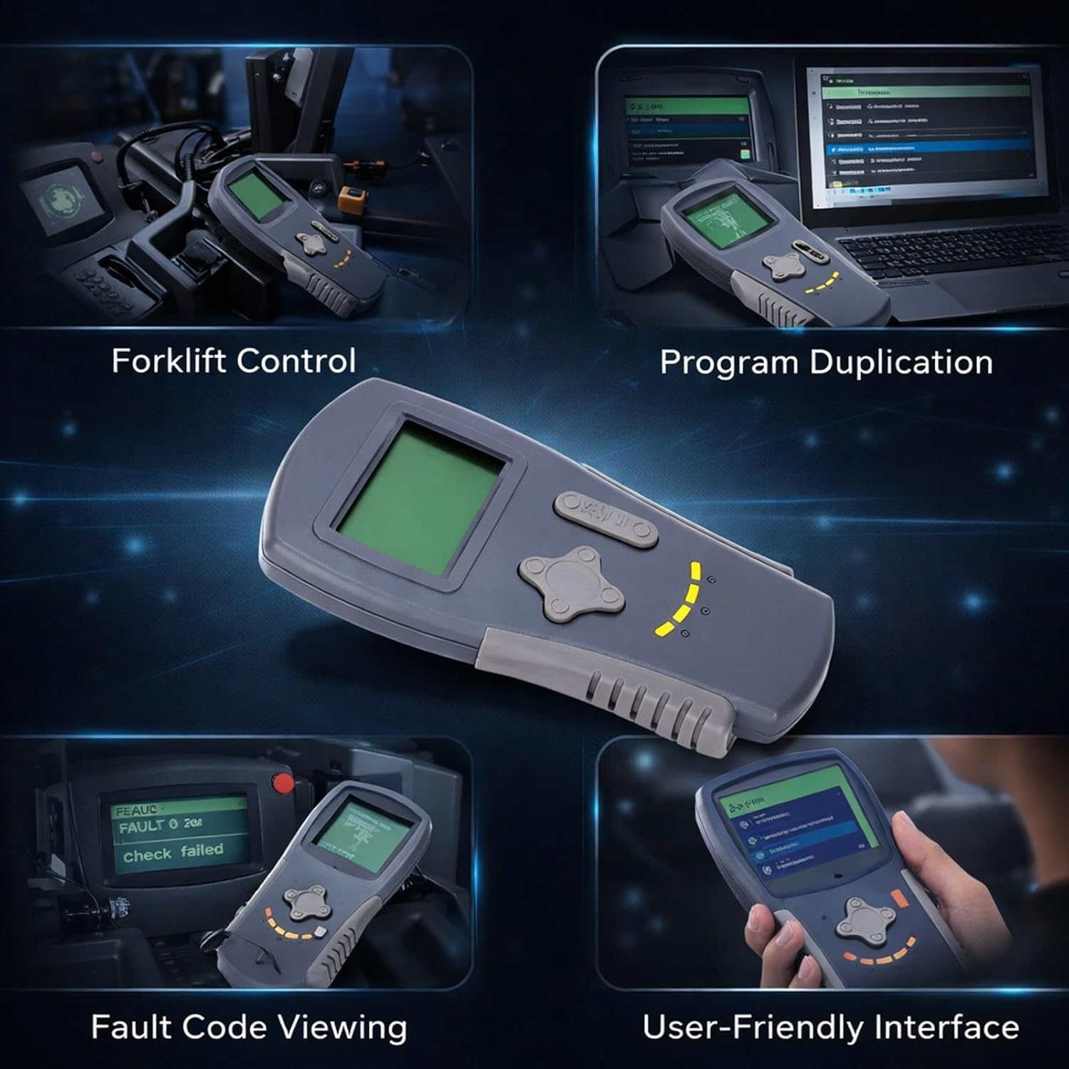 Electric Forklift Programmer, Multifunctional 1311 Model, Durable ABS Material - Versatile Programming and Diagnostic Tool for Curtis Controllers