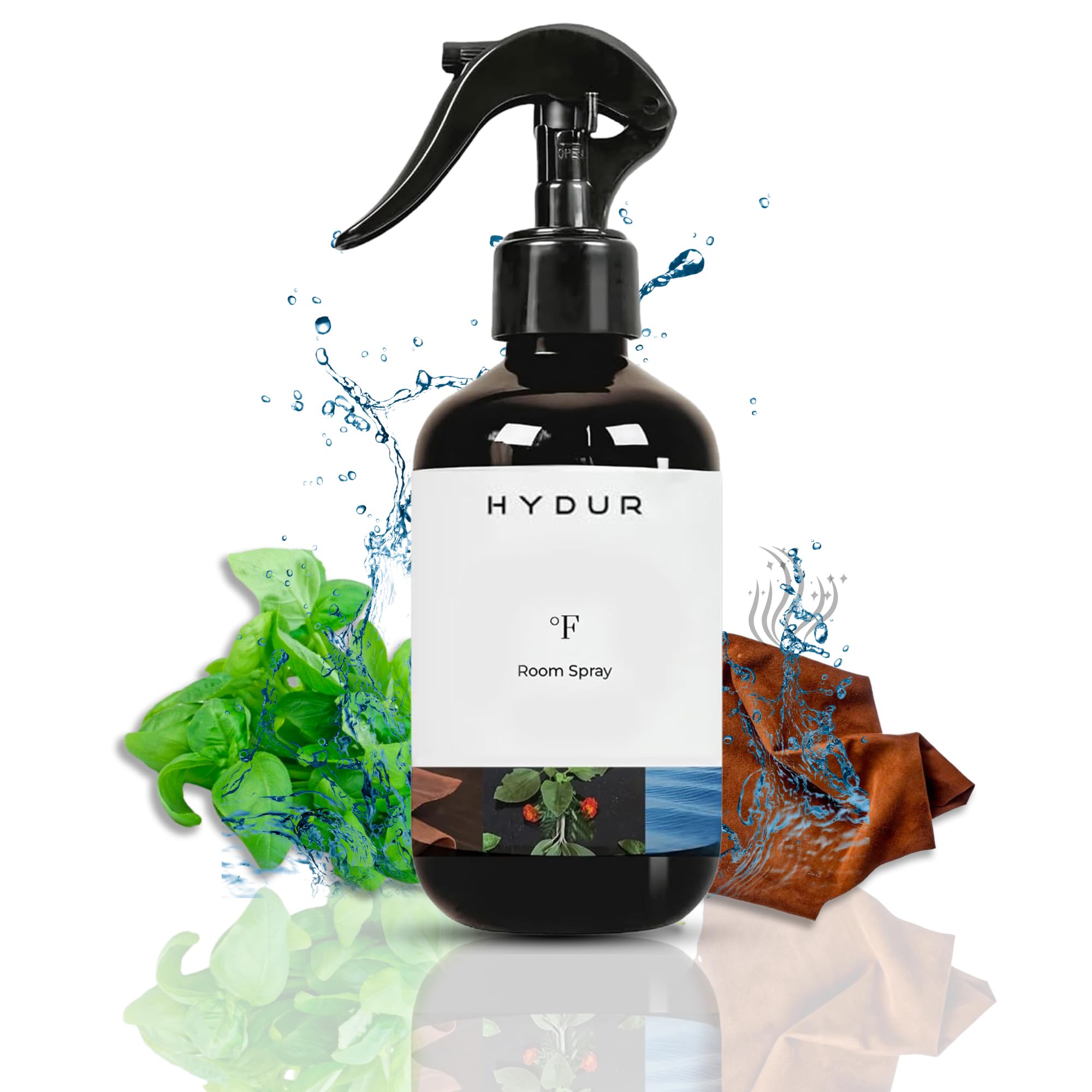 Hydur °F Room Spray | Tranquil and Enigmaticg Fragrance | Fresh, Woody and Leather Scent | Home, Office, Car and Bathroom Air Freshener | Travel Friendly Fine Mist Trigger 300ml Bottle — image 1