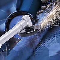 Vista 3 de Amoladora angular de mango largo con entrada de aire de 1/4 "con cubierta de seguridad de metal 180, herramienta de molienda de cortador de aire