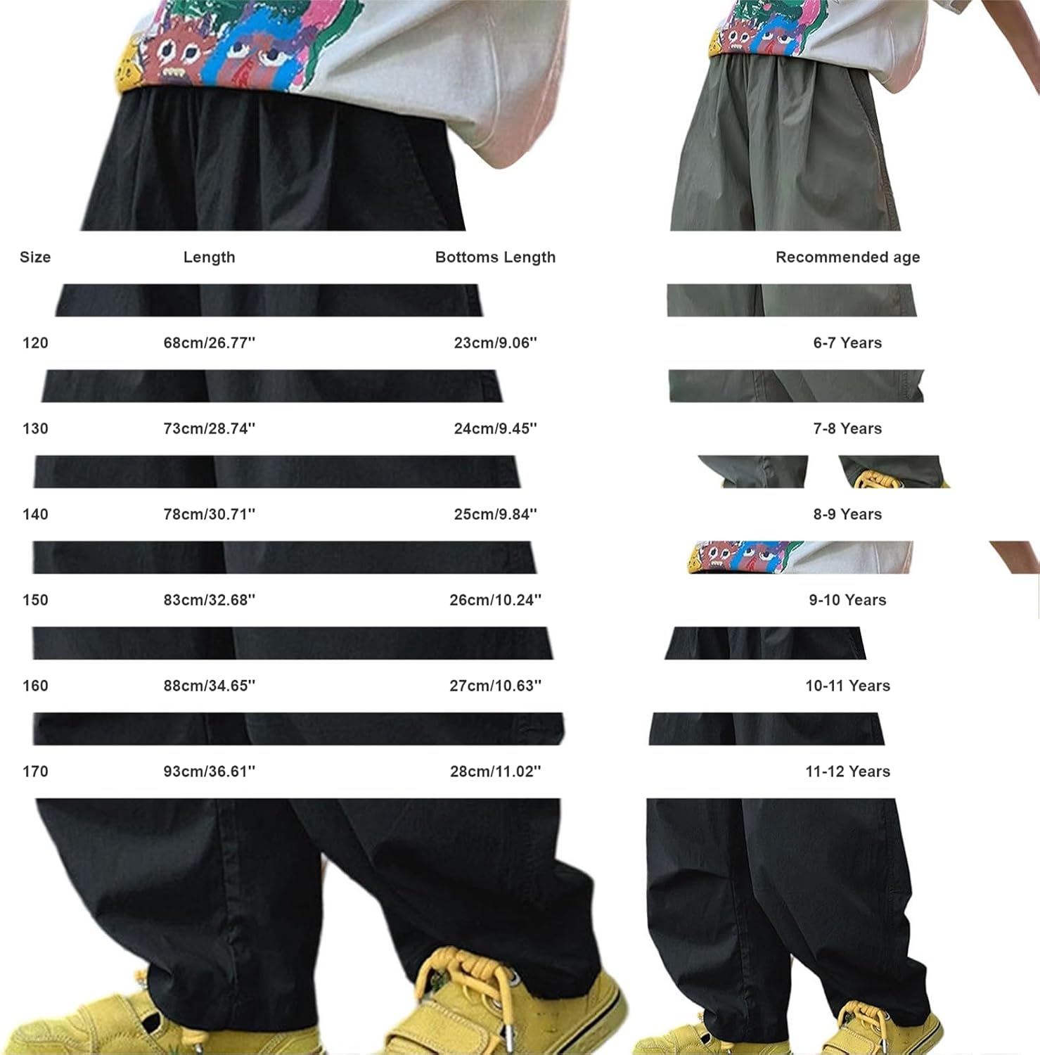 Boys Baggy Sweatpants Elastic Waist Casual Loose Fit Hiking Pants Quick Dry Lightweight Athletic Outdoor Joggers Teen