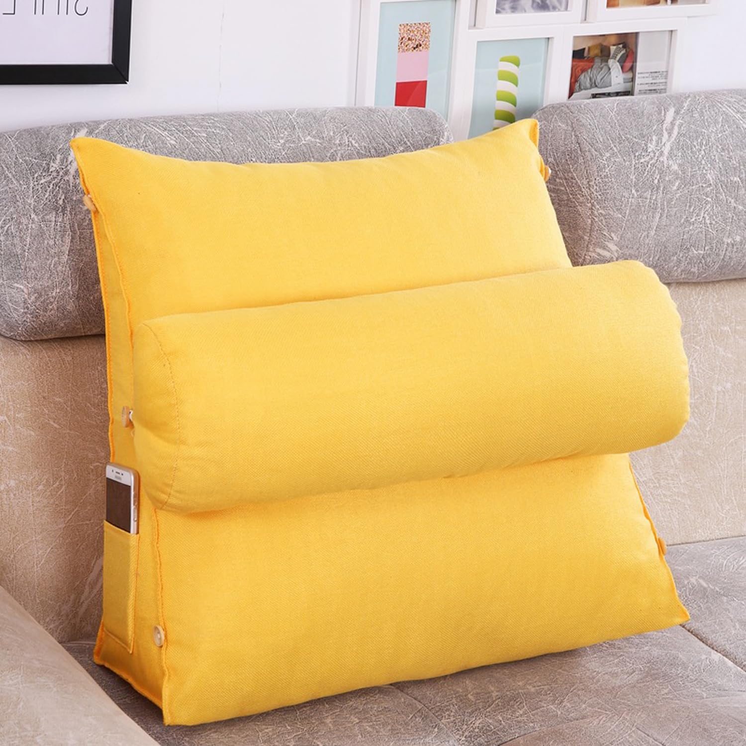 Cuscino da lettura per letto, morbido cuscino per divano letto, cuscino di sostegno posteriore lavabile cuscino cuneo cuscino rimovibile supporto posteriore cuscino