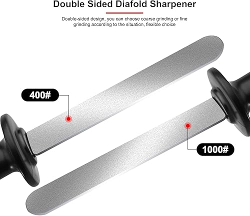 Miniatura 3 de Herramienta de mano multifunción de doble cara piedra afiladora, sacapuntas para afilar cuchillo, hacha, cuchilla de cortadora de césped, tijeras de