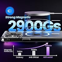 Vista 2 de Mkeke Funda Magnética Diseñada para iPhone 15 Pro, Compatible con MagSafe, Resistente al Amarilleo, Protección contra Caídas de Grado Militar, Funda