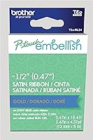 Vista 20 de Brother P-touch Embellish Cinta de impresión negra sobre encaje plateado con patrón TZEMPSL31 – ~1.3 cm de ancho x 4 m de largo para usar