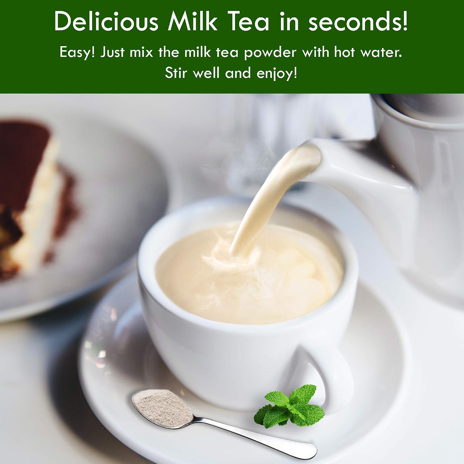 Vanilla Bubble Milk Tea Instant 3in1 Powder Mix - 1kg (33 Drinks) | For Boba Tea, Milkshake, Blended Frappe and Bakery | Authentic Taiwan Recipe | Zero Trans Fat, No Preservatives by Moriyama Teahouse