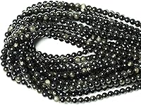 Vista 96 de 60 cuentas redondas sueltas de piedra dálmata natural de 0.236 pulgadas (0.236 in) para hacer joyas, hallazgos de bricolaje, 1 hebra de 15 pulgadas