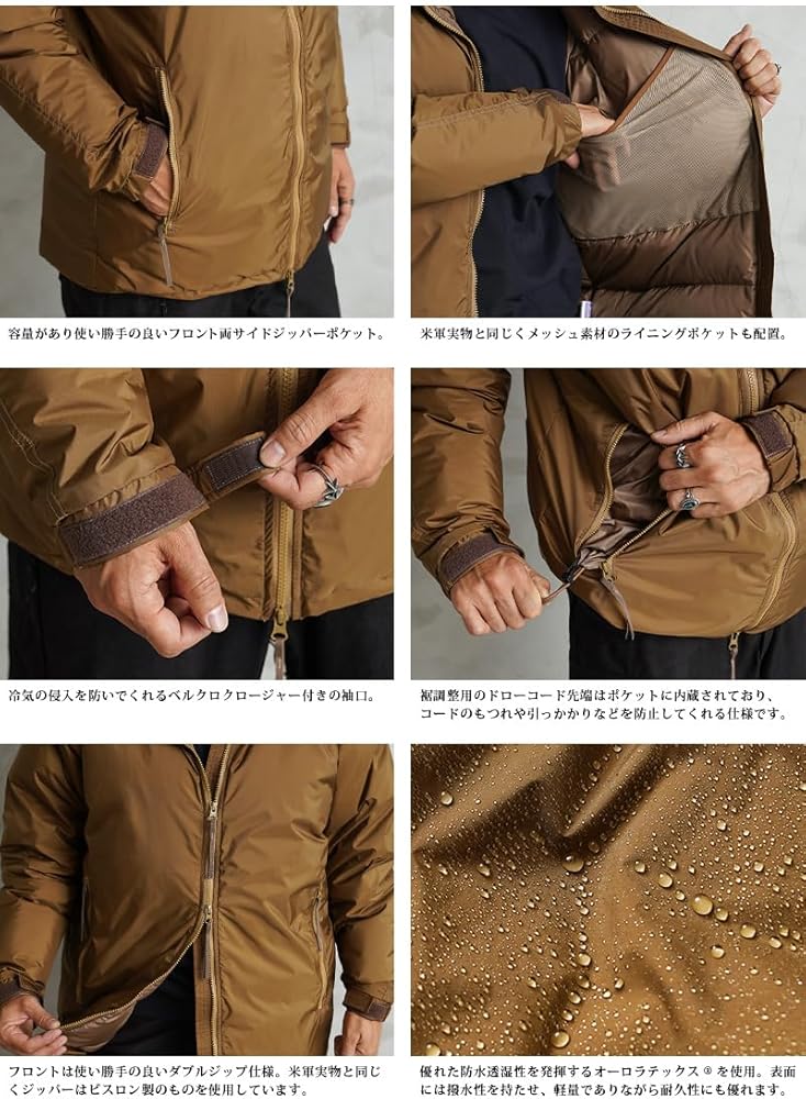 Amazon | [WAIPER] NANGA 別注 AURORA-TEX ダウンジャケット TYPE