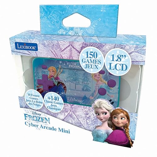 Miniatura 3 de LEXiBOOK Frozen Arcade Pocket - Consola de juegos portátil, 150 juegos, LCD, funciona con pilas, púrpuraazul, JL1895FZ