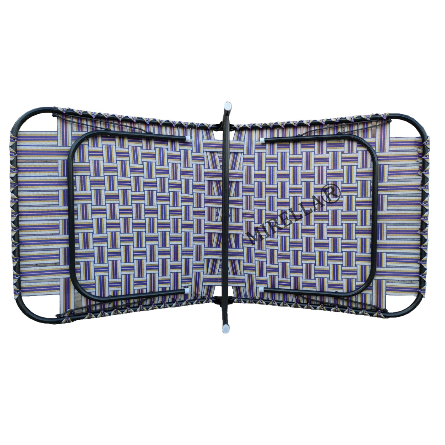 Mirella® Portable Iron Metal Folding Bed for Sleeping with Heavy Metal Iron Bed Frame Single Cot Bed/Camp Bed/Guest Bed and Home and Hostel Multicolor (Size 36x72)