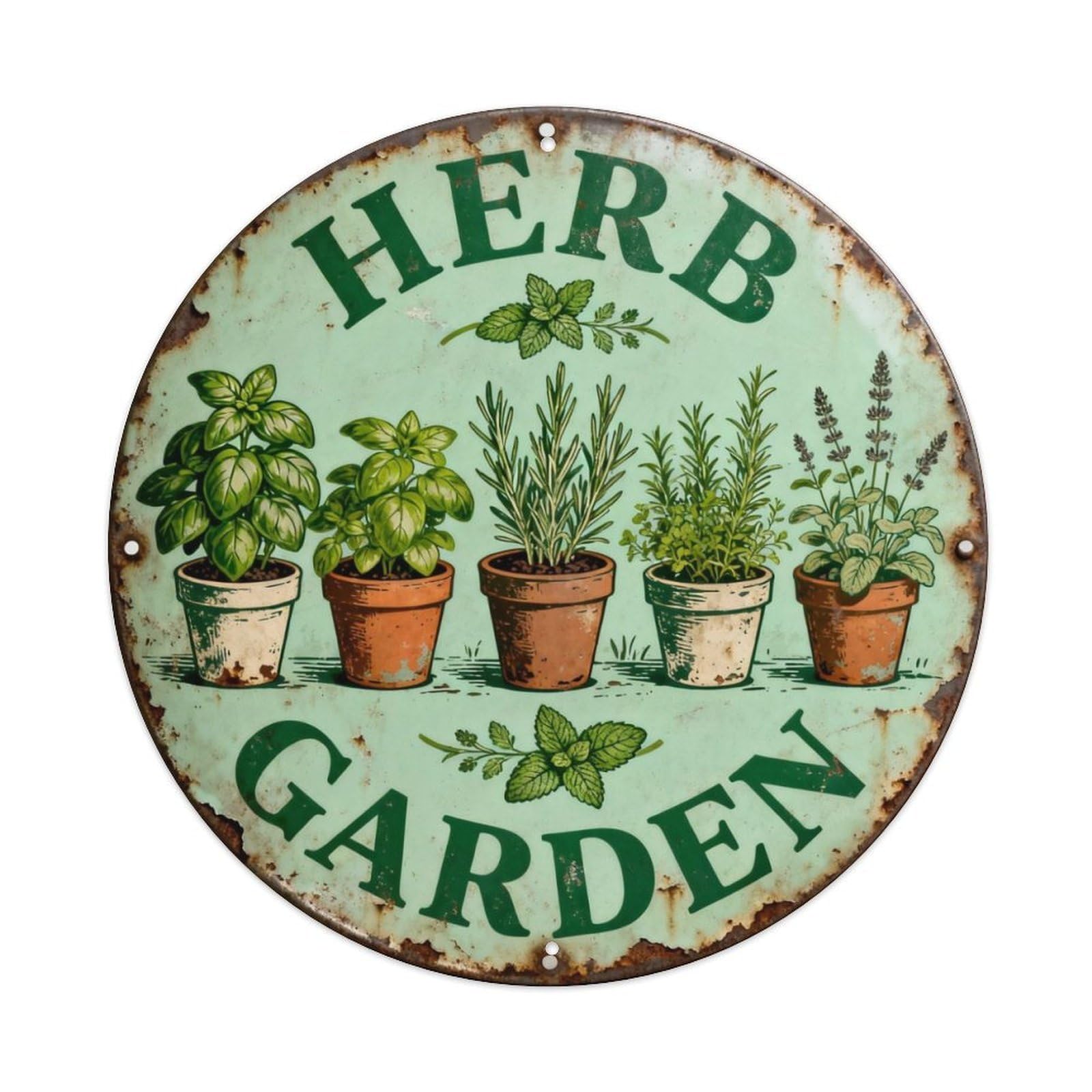 Herb Garden Metal Tin Sign Plaque