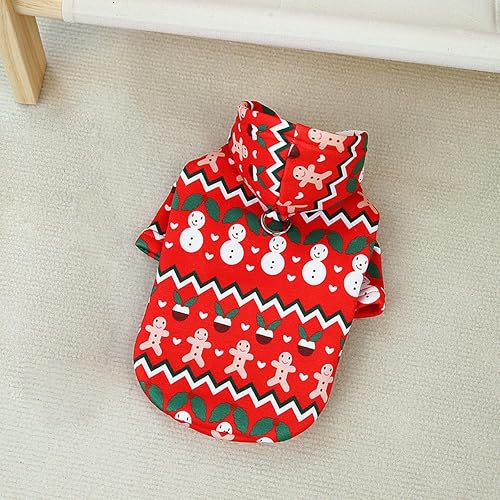 Miniatura 8 de Sudadera de Navidad con capucha para perro, pijamas para cachorros, suéteres para gatos, overoles para perro, chaqueta para perro, abrigo, trajes de