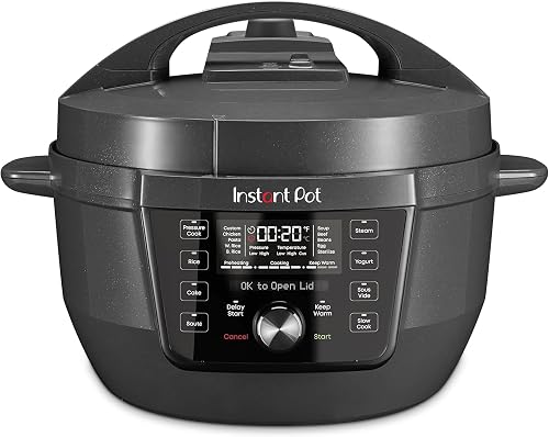 RIO Wide Plus, 9-in-1 Electric Pressure Cooker, 35% Larger Cooking Surface, WhisperQuiet Steam Release, Multi-Cooker, Slow Cook, Rice Maker, Steamer, Sauté, Cake, & Warmer, 7.5 Quarts