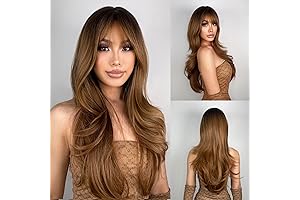 N NAYASA Long Layered Brown Wig