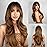 N NAYASA Light Brown Wigs for Women Brown Wig with Bangs 24Ombre Brown Wig with Dark Roots Long Layered Wig Heat Resistant Synthetic Wig Natural Looking Wigs for Daily Party Use