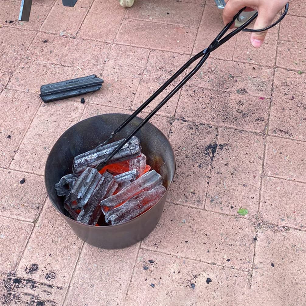 Kichvoe Pinza Per Carbone Allungata Pinza Per Legna Da Ardere Attrezzo Per Barbecue All Aperto e Uso Casalingo Resistente e Portatile