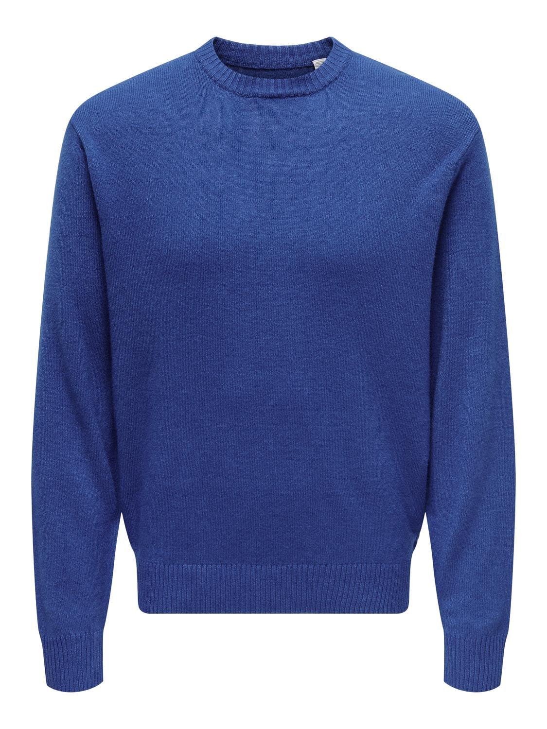 ONSLEON LIFE REG 12 PBT CREW KNIT Triko Erkek