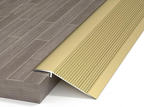 Floor Transition Strip, Aluminum Transition Strips For Doorway, 35.4 Inch Adhesive Flooring Transitions, For Entrance Door Edge Trim