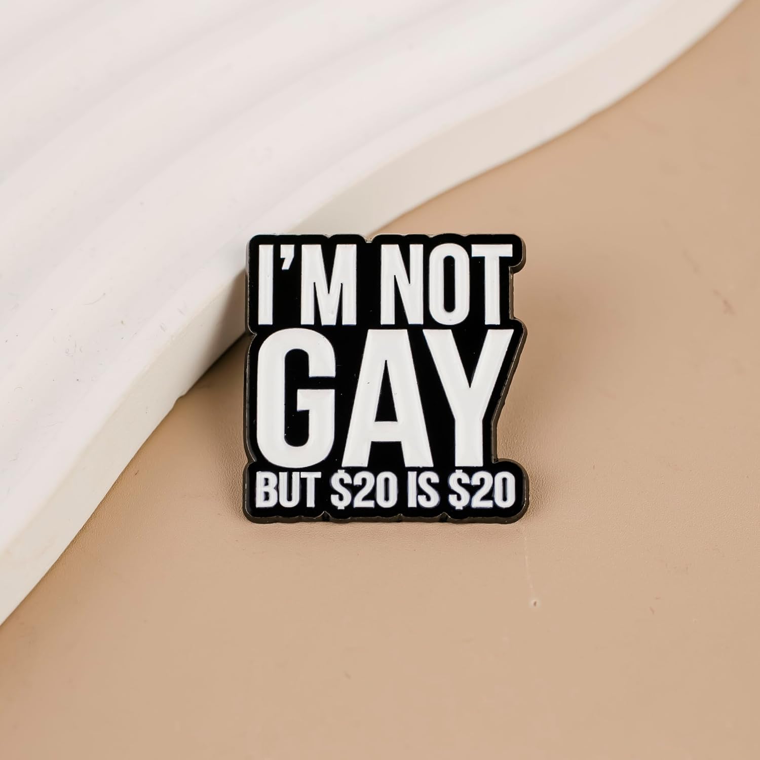 I’m Not Gay But $20 Is $20 Funny Sarcasm Enamel Pin, Dark Adult Humor Pin Brooch, Funny Sarcastic Humor Quote Sayings Brooch Badge, Money Joke Internet Meme Lapel Badges, Edgy Joke Gift, Novelty Quote Jewelry Accessory image 5