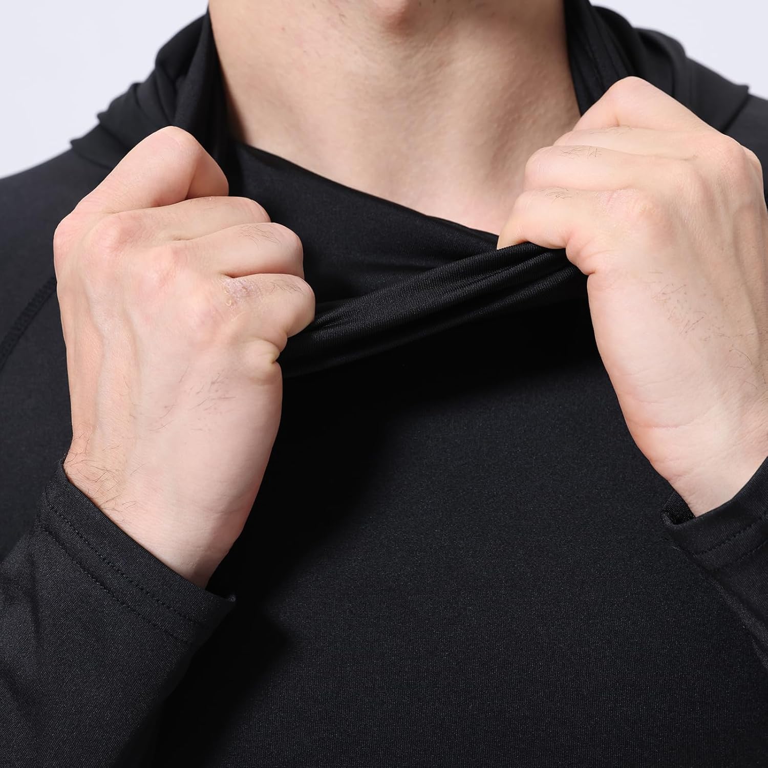 3 Pack Men's UPF 50+ Sun Protection Hoodies, Long Sleeve Moisture Wicking Shirts with Face Mask for Fishing - Image 5