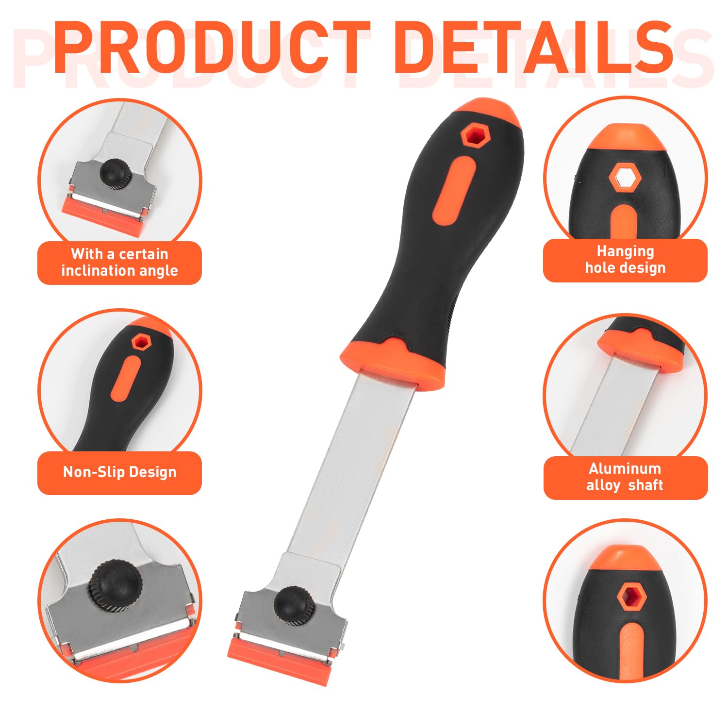 Window Scraper Tool, 2 Pcs Glass Scraper for Windows Oven Scraper Tool Non Scratch - Image 2