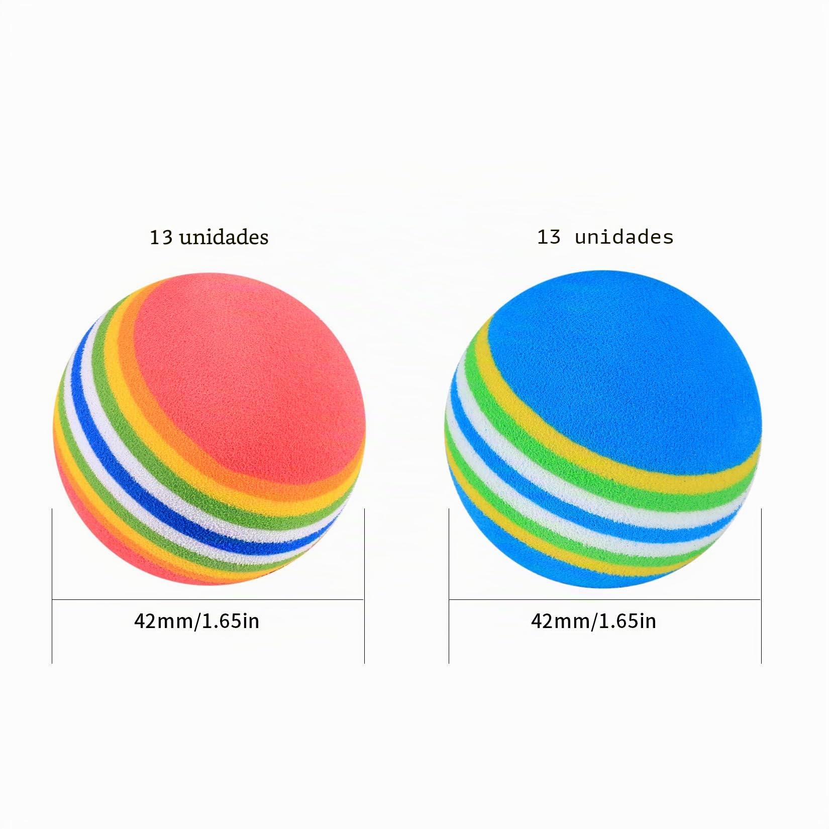 Pelotas de Golf de Práctica de Esponja Espuma 26 Piezas Rojo Azul para Niños Interior