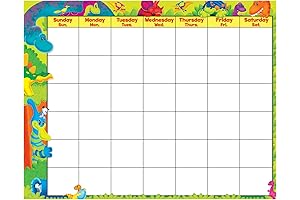 Dino-Mite Pals® Wipe-Off® Calendar – Monthly