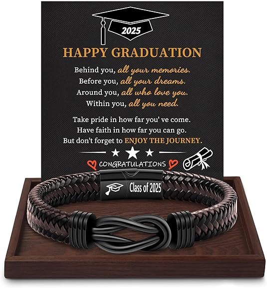 Inspirational Gifts for Men Morse Code Bracelets Mens Bracelets Graduation Gifts for Him Fathers Day Adjustable Leather Bracelet Motivational Birthday Annivesary Jewelry Stocking Stuffers for Men