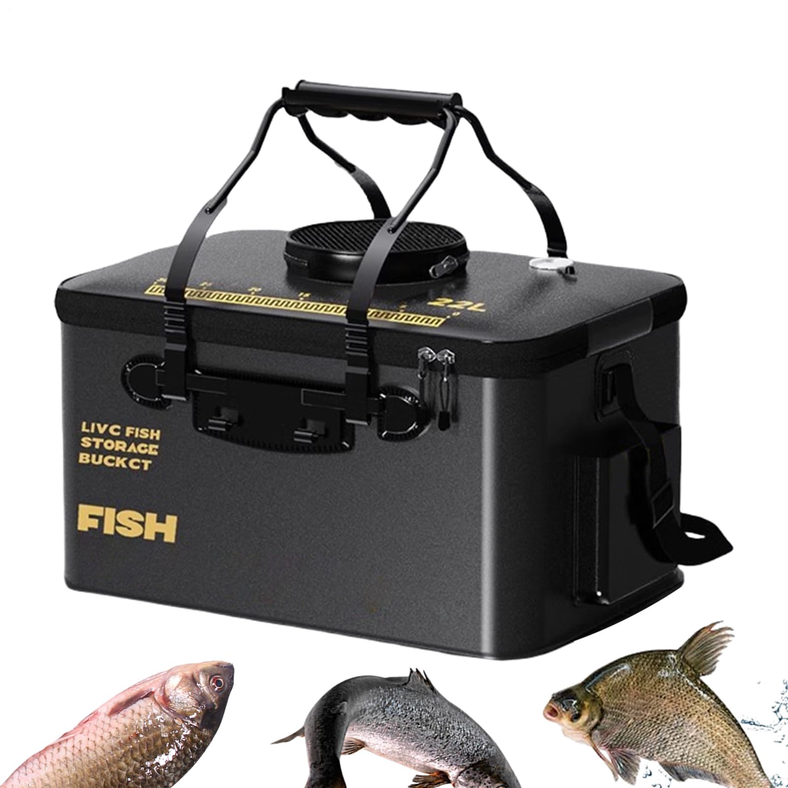 Seau à pêche durable de 22L pour garder vos vifs actifs en voyage