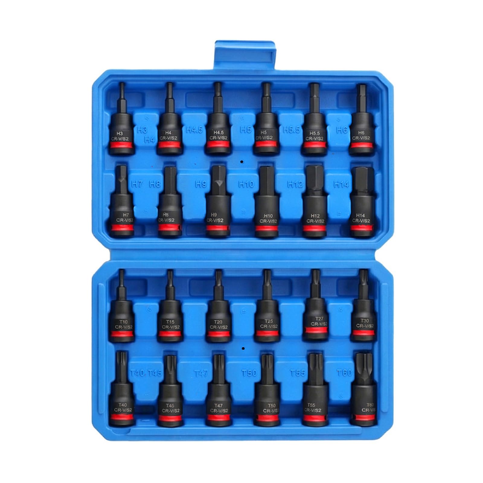 WEILWH Pack Of 24 38Inch Square Drive Alloy Steel Hexagonal Socket Set For Automotive And Machinery Maintenance AntiRust