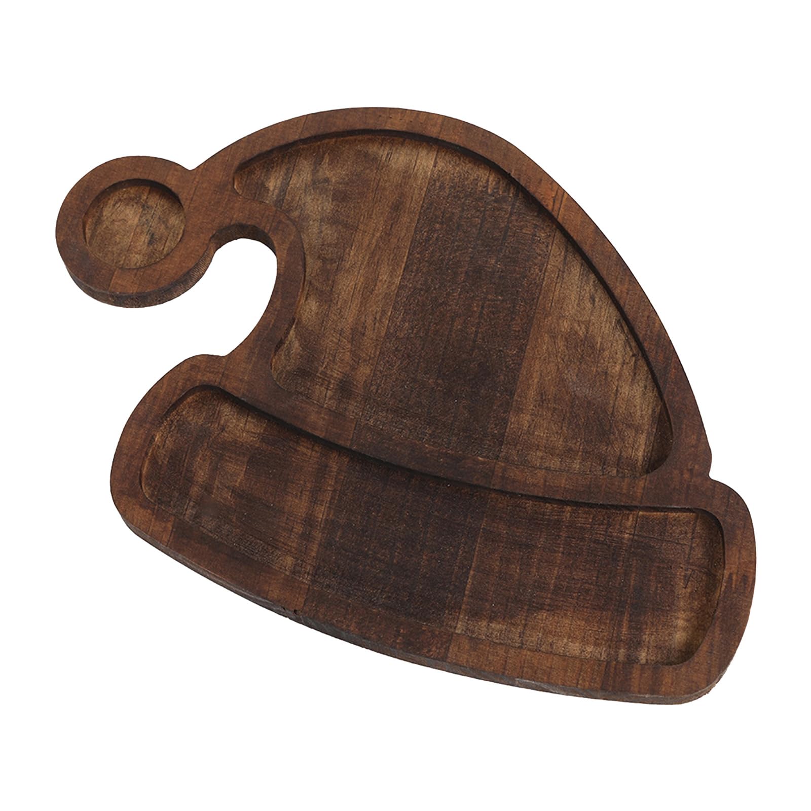 Christmas Tree Shape Wooden Serving Platter Multi Compartment Snacks Natural Materials Holiday Decoration for Parties Holiday Serving Platter with Compartments