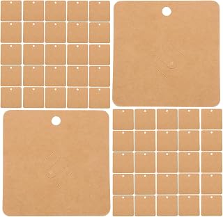 DIYEAH 300 Piezas Tarjetas para Exhibición de Broches Color Marrón Unidades de Cartulina Resistente para Organización y Presentación Profesional Ferias y Tiendas de Joyería