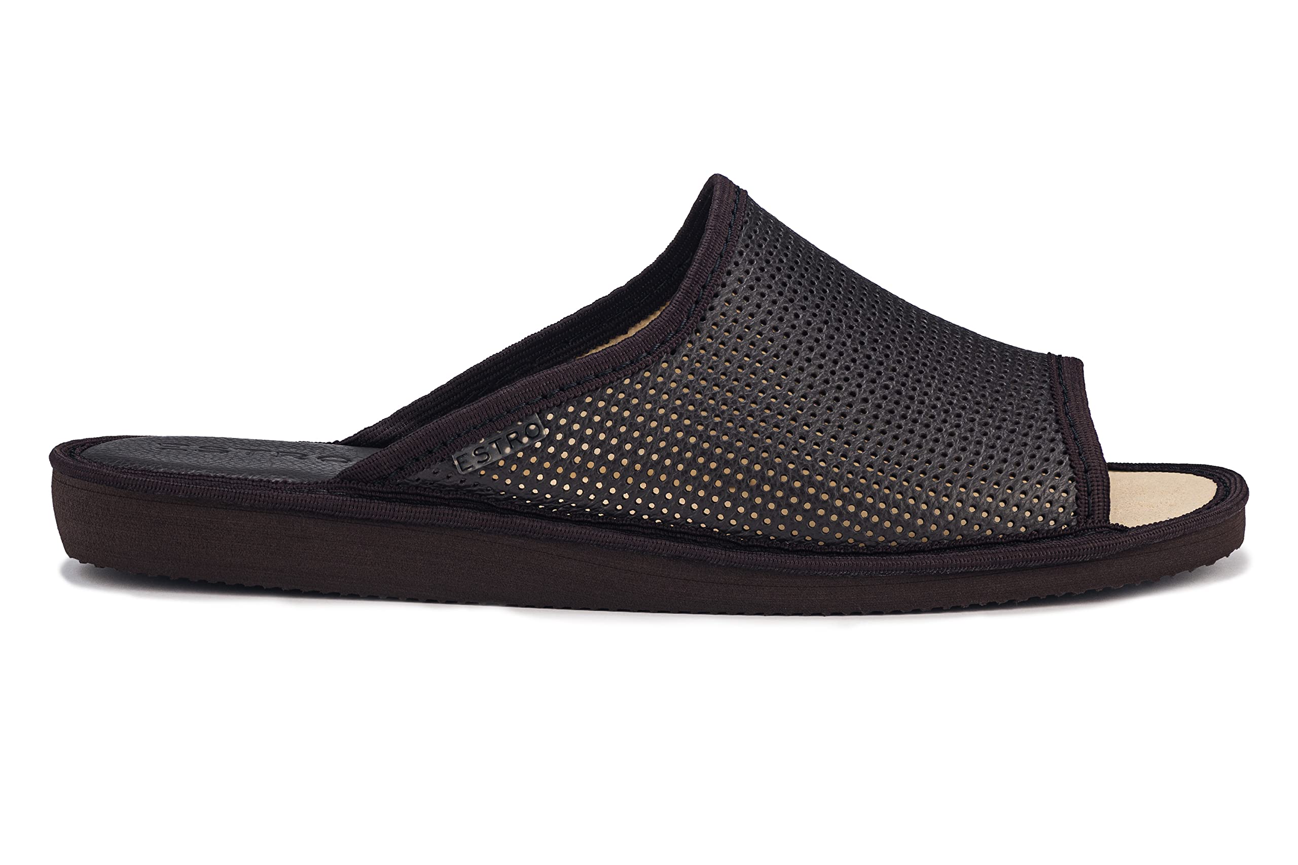 ESTRO Zapatillas Casa Hombre Verano - Zapatillas Casa Cuero Pantuflas Hombre Verano con Suela de Memoria F20