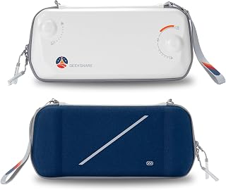 GeekShare Switch2ケース Switch2対応 有機ELモデル対応 大容量収納ケース Joy Con HDMIケーブル イヤホン小物入れ 防水防汚 耐衝撃 10枚ゲームカード収納 旅行用 誕生日プレゼント ホワイト - 星空