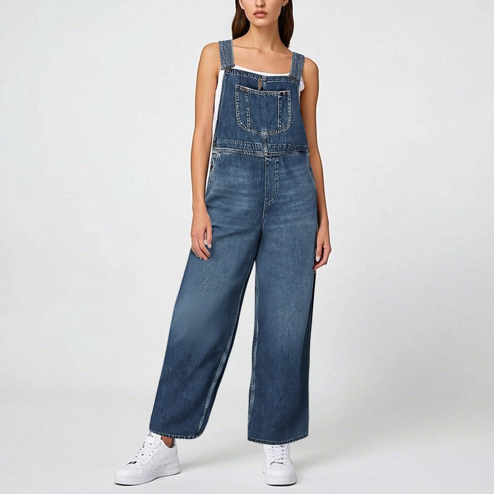 Monos Mujer Mono Vaquero para Peto Algodón Disfraz Ligero Casual Pantalones Invierno Tejanos Largo Vestir Jumpsuit Trabajo Primavera
