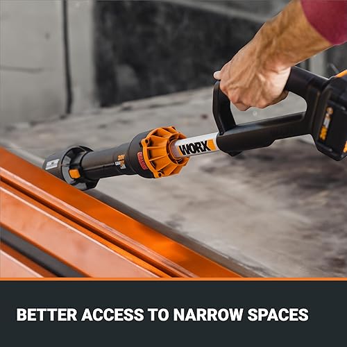 Miniatura 3 de WORX Nitro WG543.9 - Soplador de hojas inalámbrico de 20 V, soplador eléctrico con 410 CFM y 130 MPH, sopladores para el cuidado del césped con 2.3