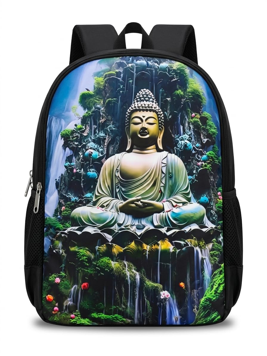 Buddha Printed Backpack for College Travel and Daily Use-picture-55