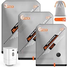 Travel Vacuum Storage Bags with Pump, Cordless Portable Vacuum Seal Bags