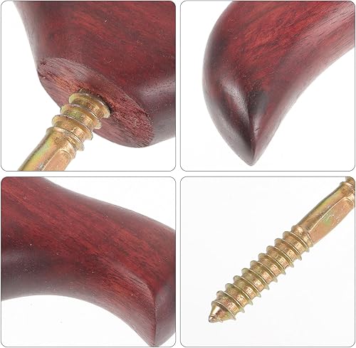 Miniatura 8 de Yardwe Mango de bastón para bastón, perilla de caña de madera, mango de bastón de senderismo, mango de mango de monopié, accesorio para convertidor