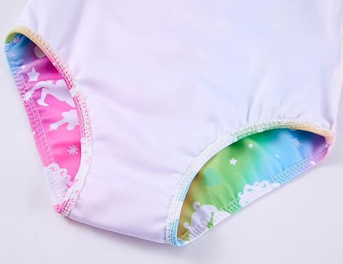 Miniatura 7 de TENVDA Trajes de baño de una pieza para niñas, traje de baño deportivo con cuello halter