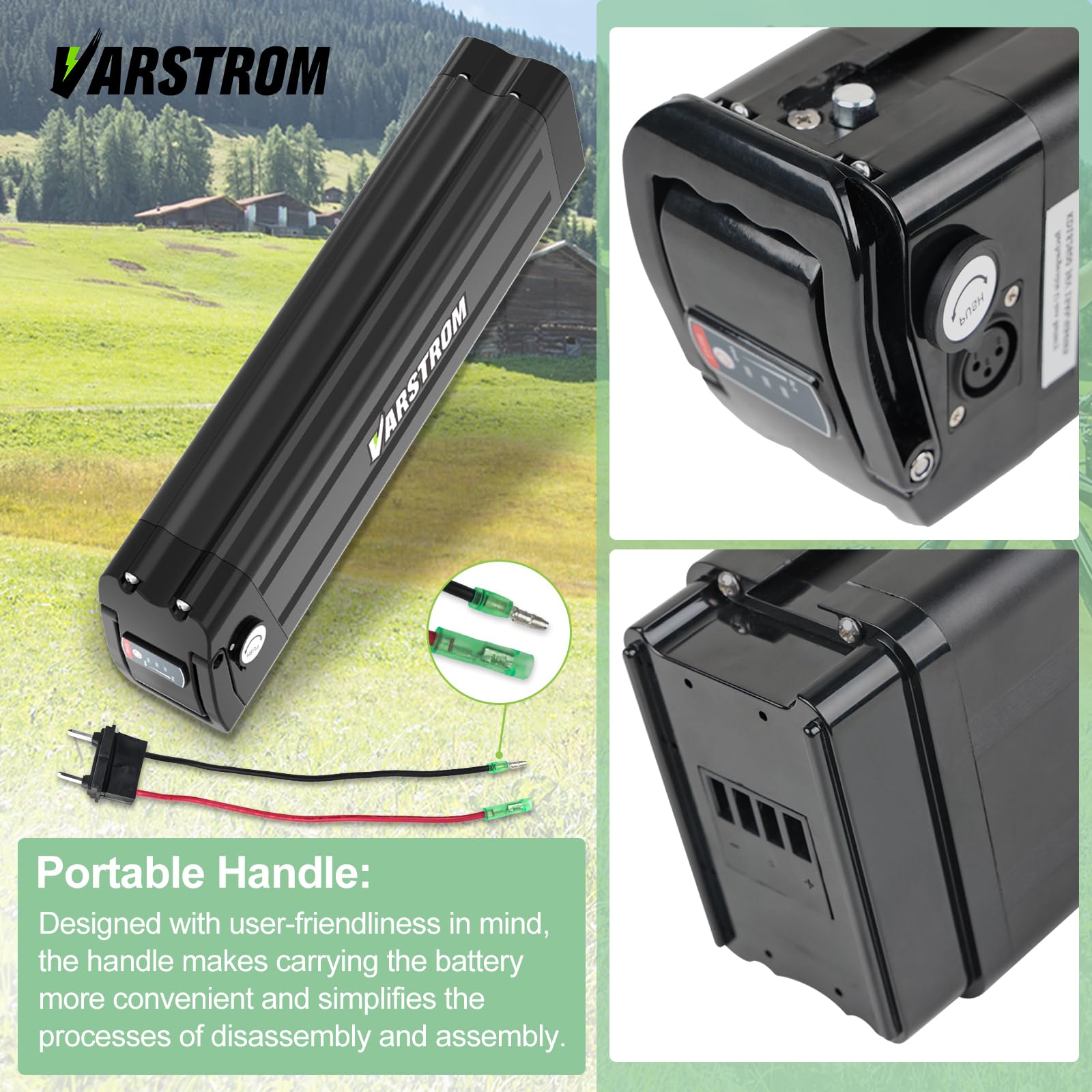 Batterie de Velo Electrique 36V 18.2Ah pour Moteurs 36V | Batterie Lithium Ebike pour Batterie Ebike