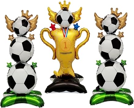 Football Balloons, Trophy and Football Party Decorations Set