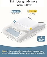 Vista 2 de Almohada CPAP para dormir de lado, almohada de apnea del sueño HSA/FSA para todos los usuarios de máscaras CPAP para reducir fugas de aire, presión