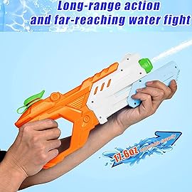 Quanquer Water Guns for Kids Adults - 3 Pack Squirt Water Toy Gun 600CC High Capacity Long Shooting Range Super Water Blaster Soaker for Summer Pool Beach Outdoor Water Fighting Party