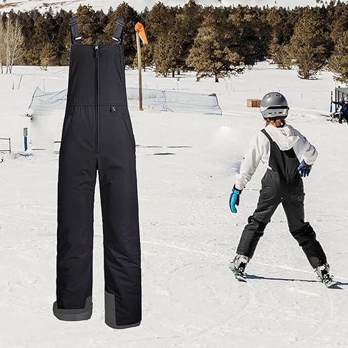 Miniatura 3 de Overol con peto de esquí de nieve para niños resistente al viento cálido seco aislante pantalones de snowboard de una pieza para niños niñas y