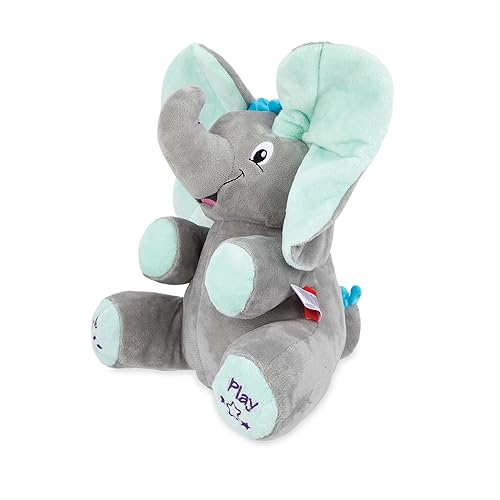Miniatura 7 de Nuby Peek a Boo Friends - Peluche animado con música y juego interactivo, elefante bebé