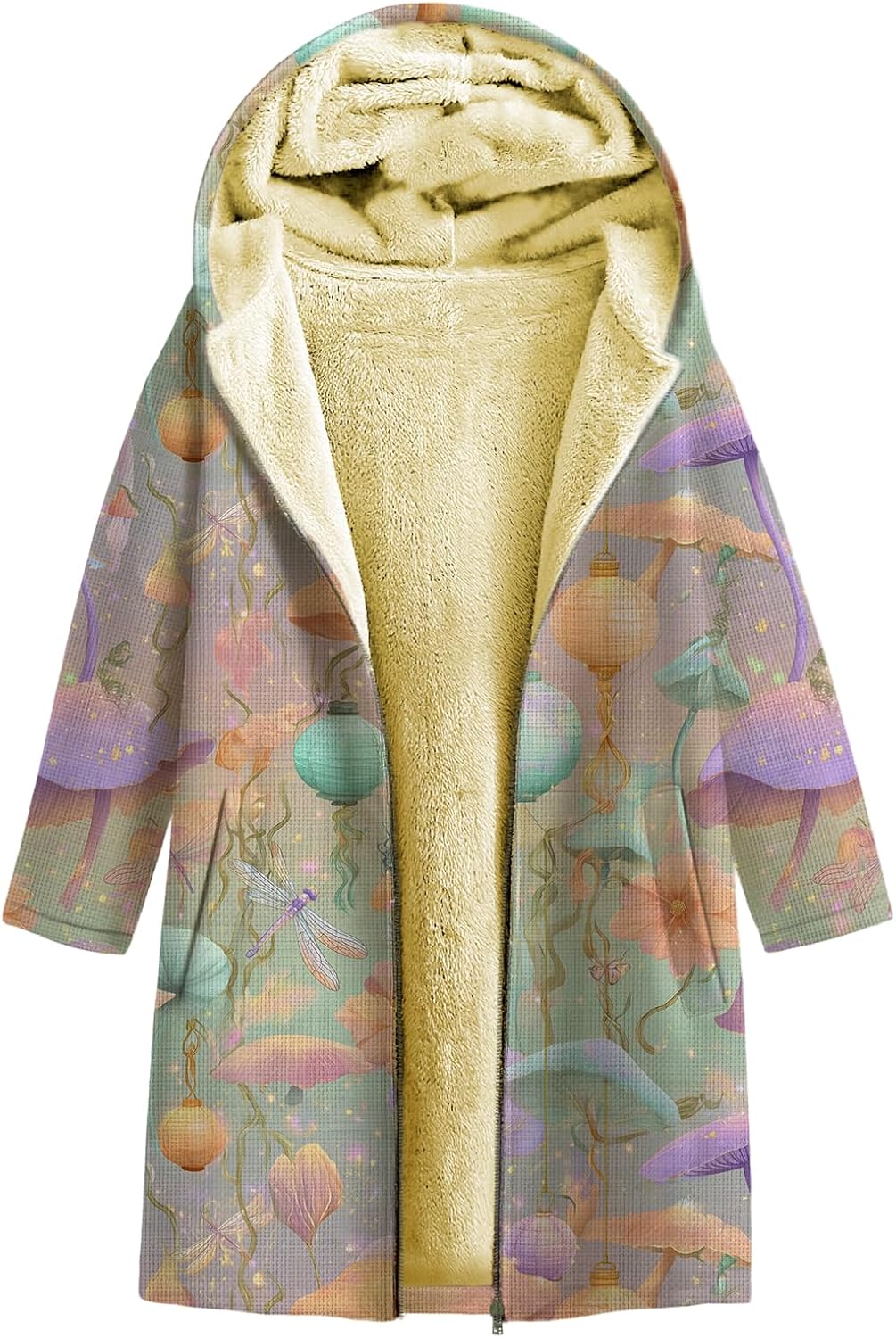 Fall Jackets For Women 2025 Western Long Sleeve Sherpa Fleece Zip Up Retro Ethnic Print Fashion Casual Warm Coats