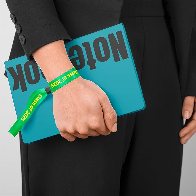 Custom Cloth Wristbands for Event-Personalized Wristband with Text Logo Clip Art for Wedding, Awareness, Party, Festival